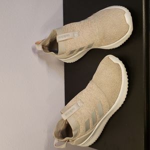 Adidas Women Running Shoes Cloudfoam Knit Slip On No Laces